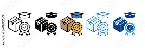Branding Education Icon Set Multiple Style Collection