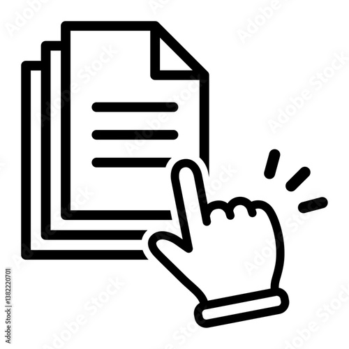 書類と指ポインター