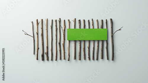 Abstract Wooden Fence with ...