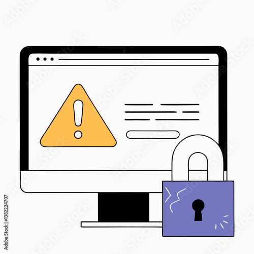 Ransomware Alert: A computer screen displaying a ransomware demand message. Ideal for educating users on ransomware threats.