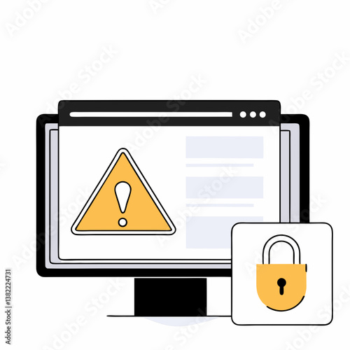 Ransomware Alert: A computer screen displaying a ransomware demand message. Ideal for educating users on ransomware threats.