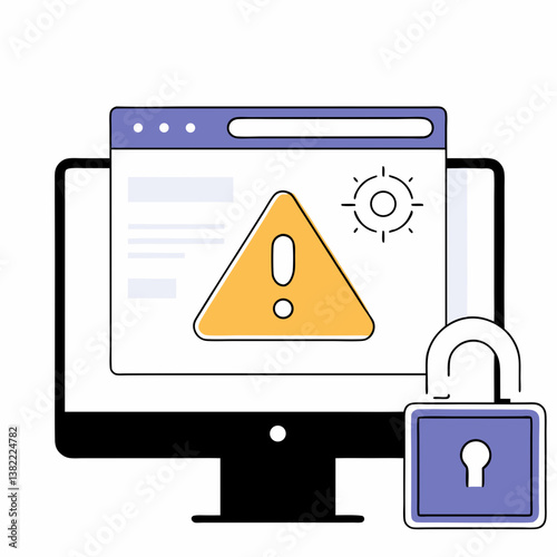 Ransomware Alert: A computer screen displaying a ransomware demand message. Ideal for educating users on ransomware threats.