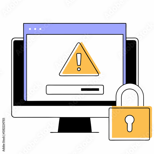 Ransomware Alert: A computer screen displaying a ransomware demand message. Ideal for educating users on ransomware threats.