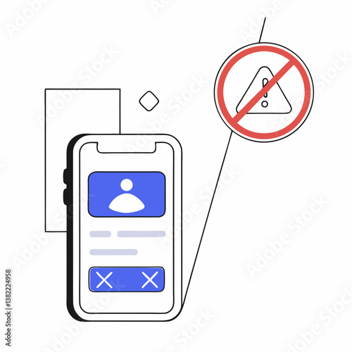 Social Media Security: A lock icon on a social media app, representing privacy and security on social platforms. Best for social media security training.