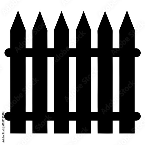 wooden fence isolated on white