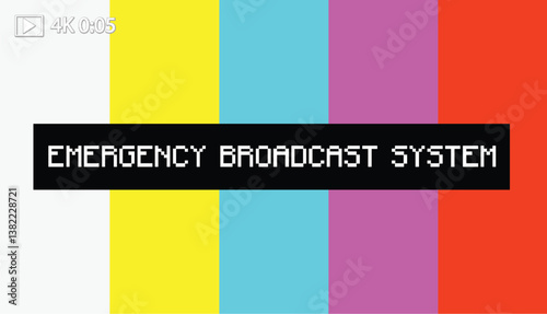Retro Emergency Broadcast System Color Bars