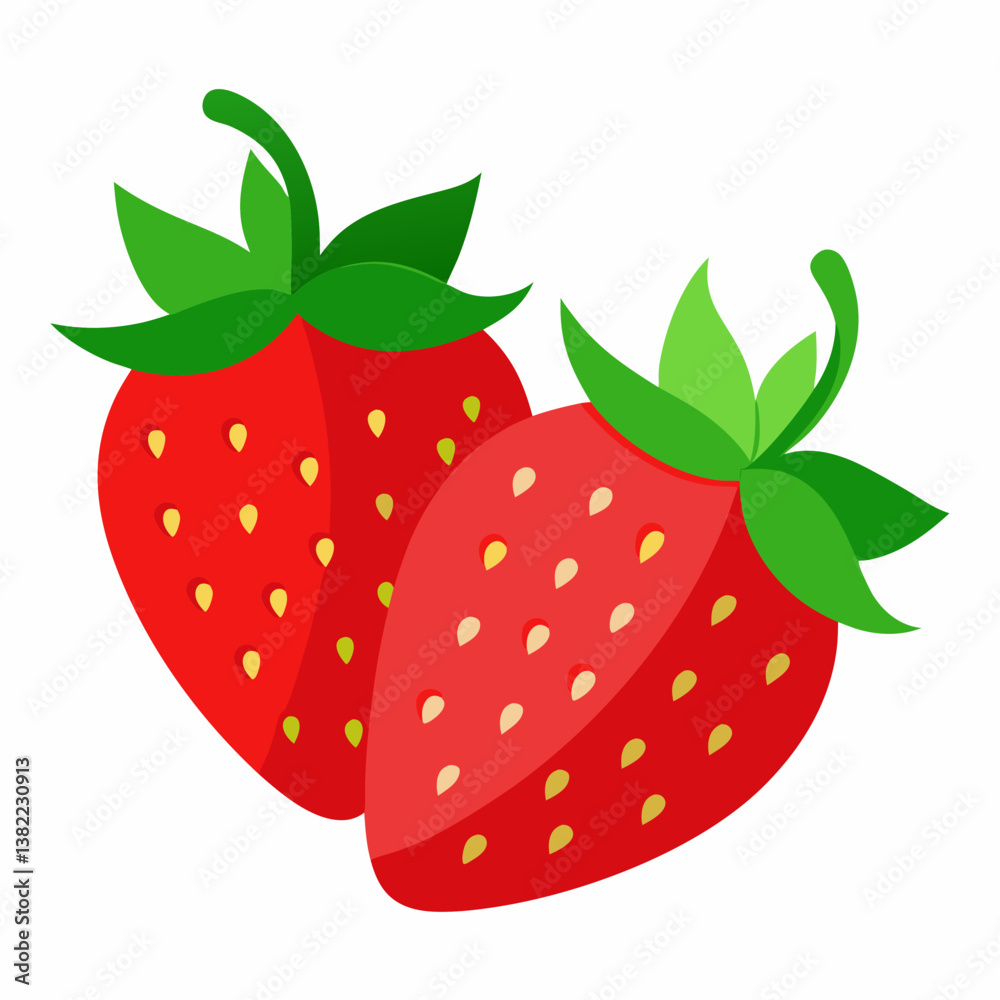 Obraz premium strawberry on white background