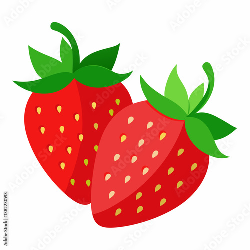 strawberry on white background