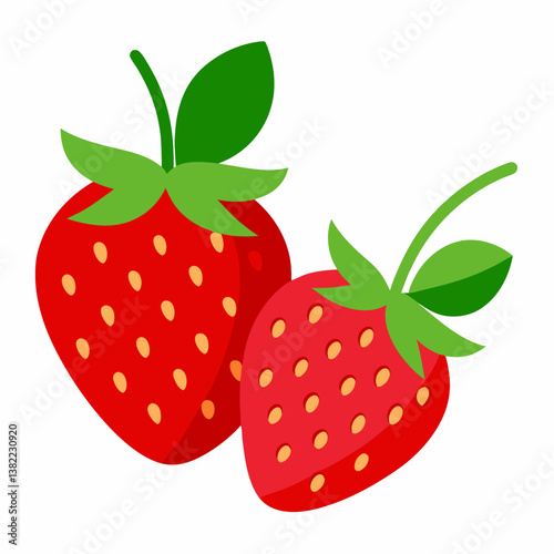strawberry on white background