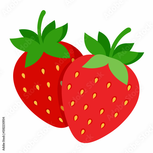 strawberry on white background