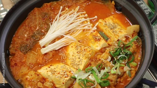 Korean traditional food. Kimchi stew