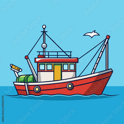 fishing boat in the sea
