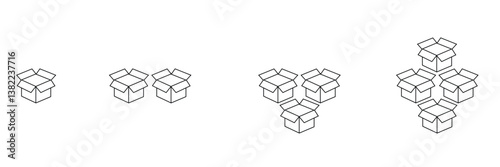 Box simple icon collection. Box in flat style. Carton box icons. Delivery icon. Vector illustration . EPS 10 . 