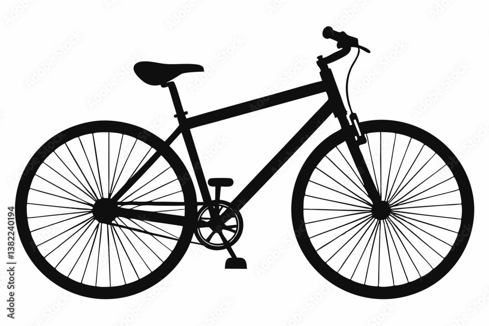 Obraz premium bike silhouette black silhouette vector