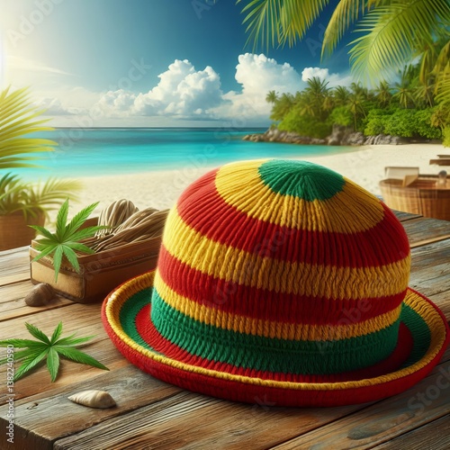 Jamaican Rasta Hat A Jamaican Rasta Hat