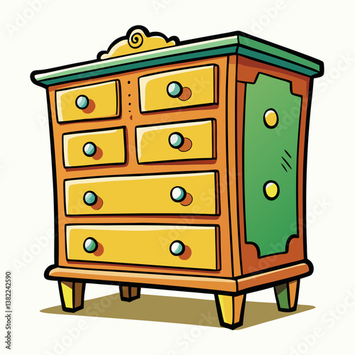chest of drawers isolated