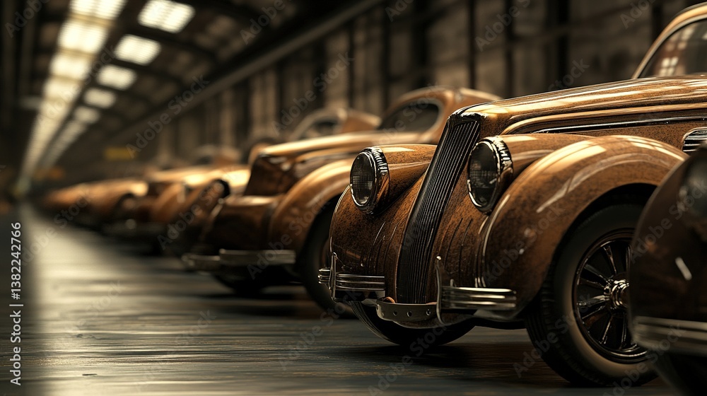 A large-scale car manufacturing mass production line. A large-scale car manufacturing mass production line.