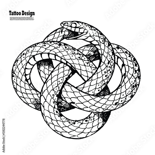 collection of coiled snake tattoo designs