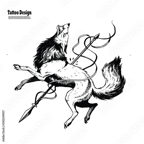 collection of killed wolf tattoo designs

