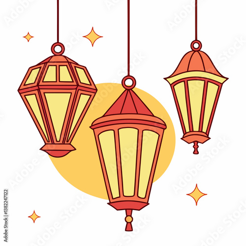 vector illustration of a lantern