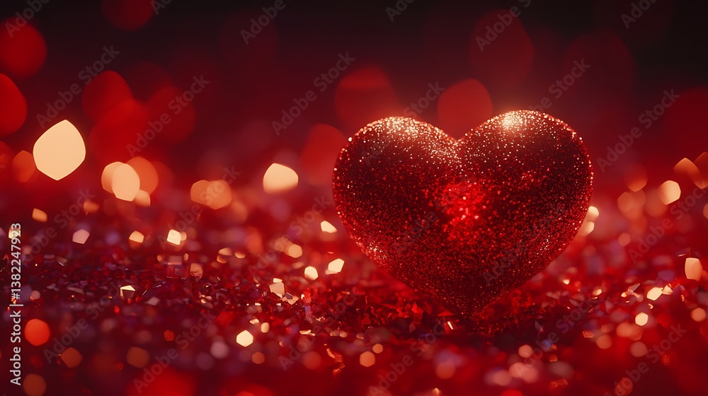 A vivid image presenting a heart-shaped object A vivid image presenting a heart-shaped object