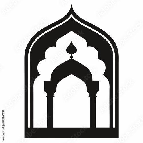 vector illustration of a gate