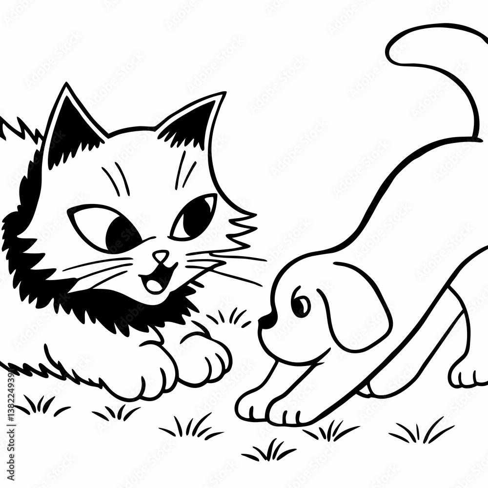 Cat and dog vector illustration Cat and dog vector illustration