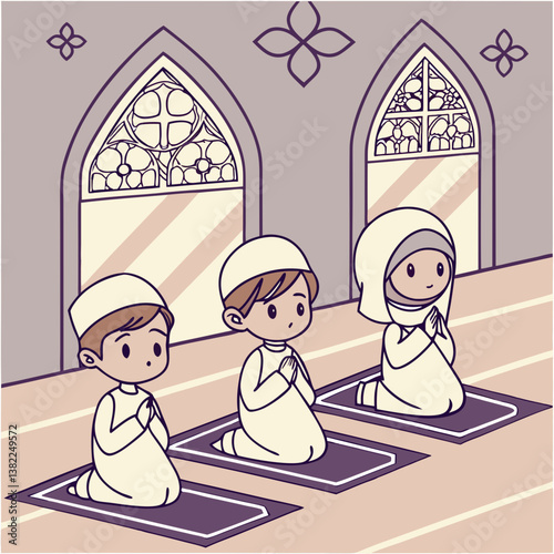vector illustration of a couple in traditional clothes