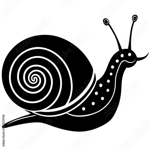 snail on a white background vector