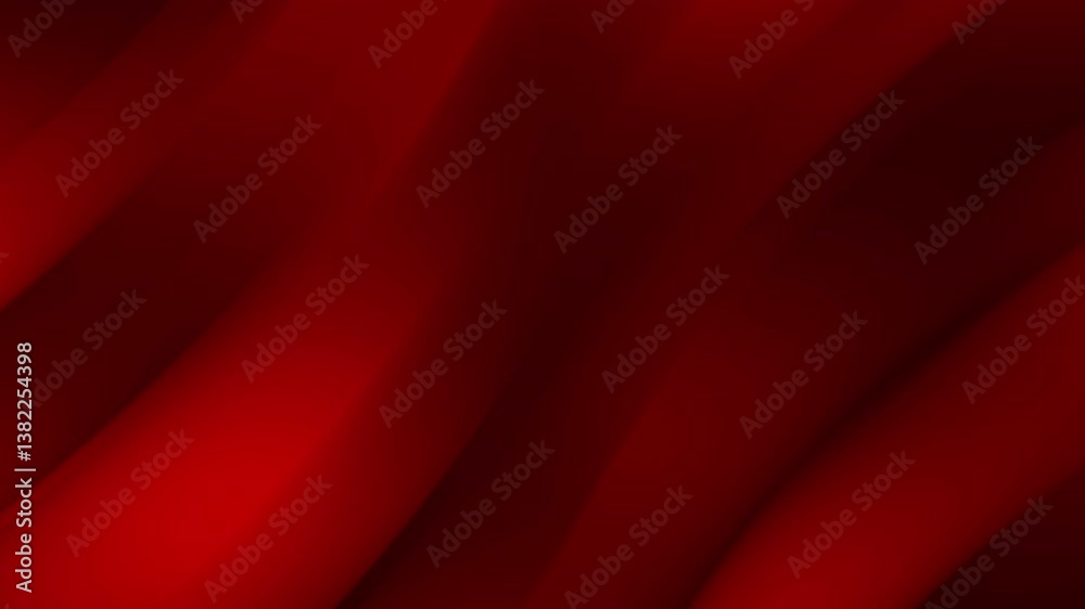 Dark Red Abstract Background with Smooth Blurred Wave
