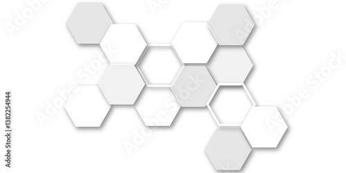 
A Seamlessly Integrated Modern Design Featuring Interconnected Hexagonal Molecular Structures, Ideal for High-Tech and Futuristic Themed Backgrounds in Digital and Print Media
