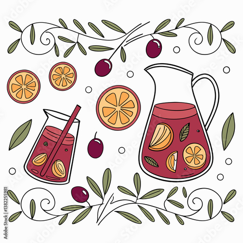 --sangria-pitcher-border----create-a-border-with-s.eps