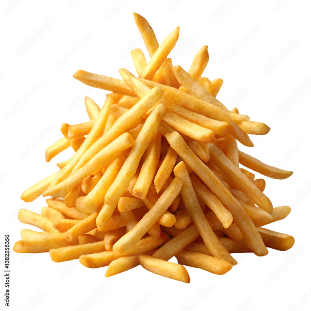 Fototapeta premium Golden French Fries Delicious Snack Food 