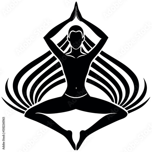 -silhouette-illustrations-of-yoga-poses-with-dynam.eps