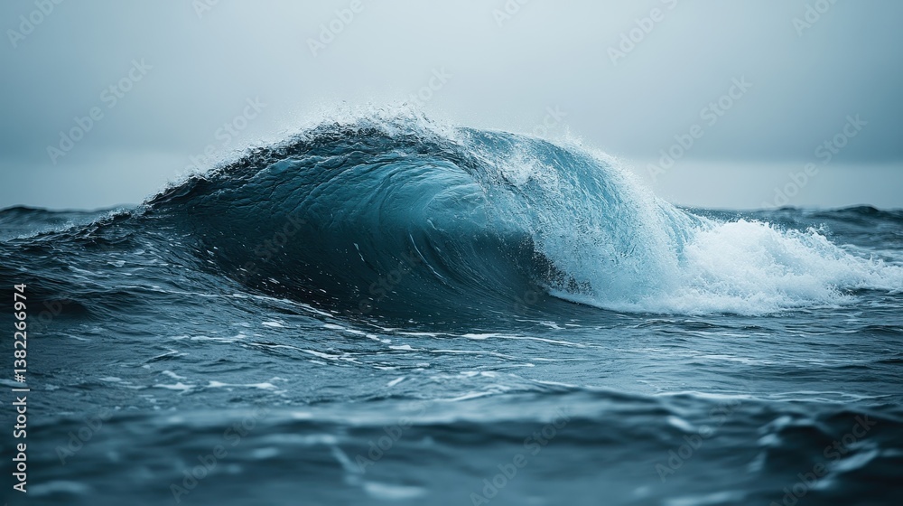 Obraz premium Ocean Wave Crest, Dramatic Seascape