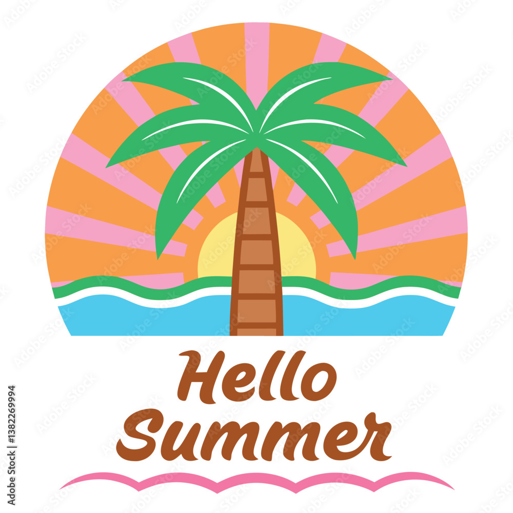 Naklejka premiumBeautiful seaside view with some coconut palm. 