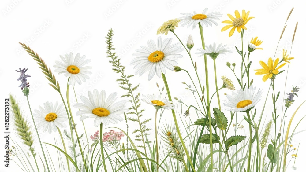 daisies on a meadow daisies on a meadow