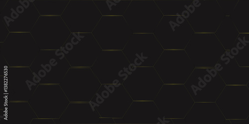 Abstract pattern with hexagonal black and bluetechnology line paper background. geometric mesh cell texture. modern futuristic  vector surface grid  tile and mosaic background