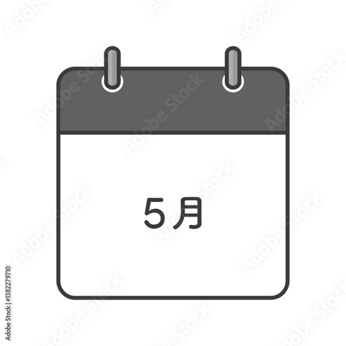 シンプルな5月のカレンダーのアイコン - 日付のない月ごとの暦の素材