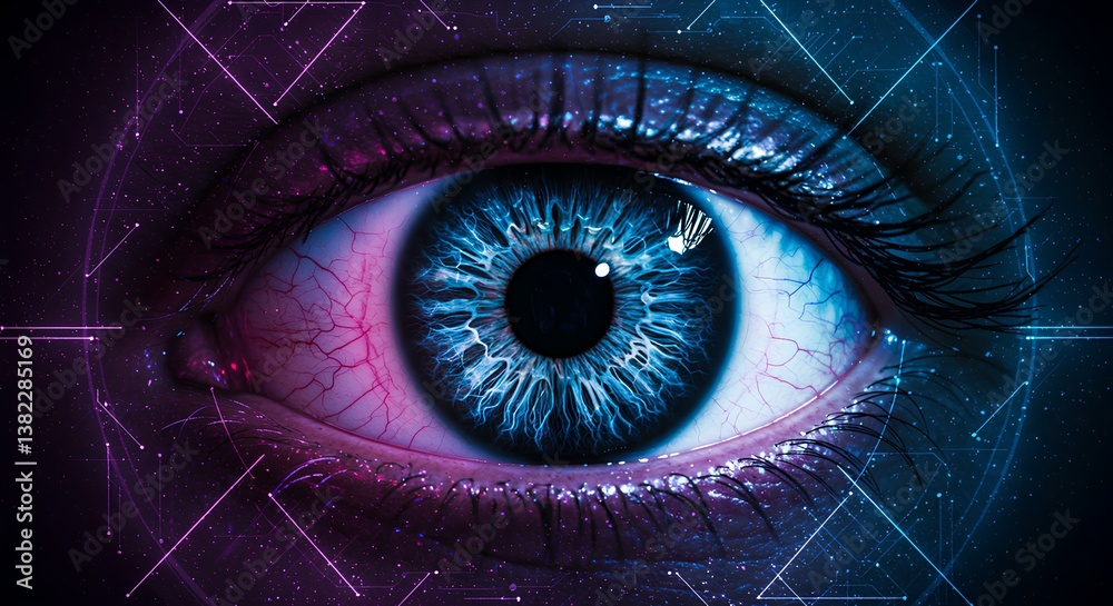 Obraz premium Abstract Alien Eye – Futuristic Vision & Cosmic Art