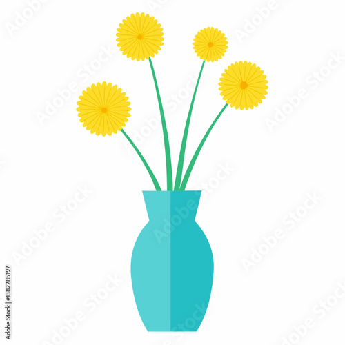 yellow flowers in vase
