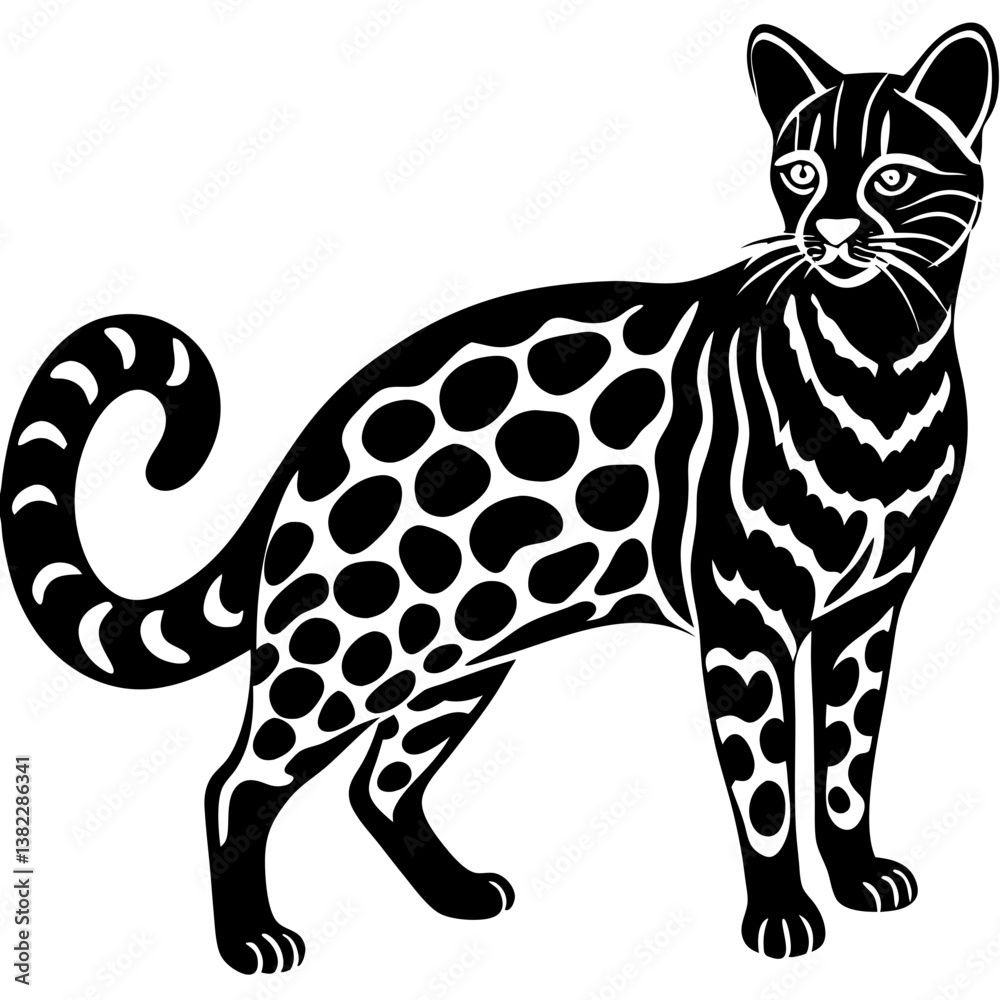 Fototapeta premium vector illustration of a cartoon cat