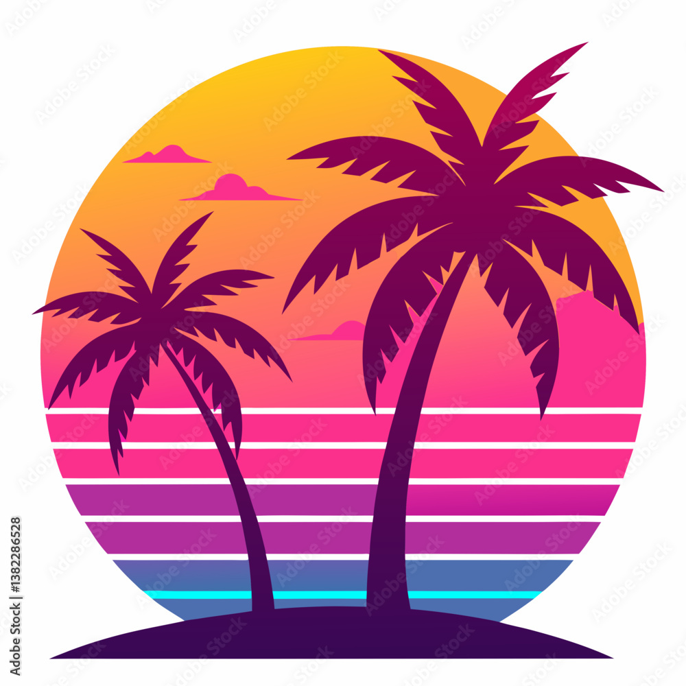 Obraz premium tropical island with palms