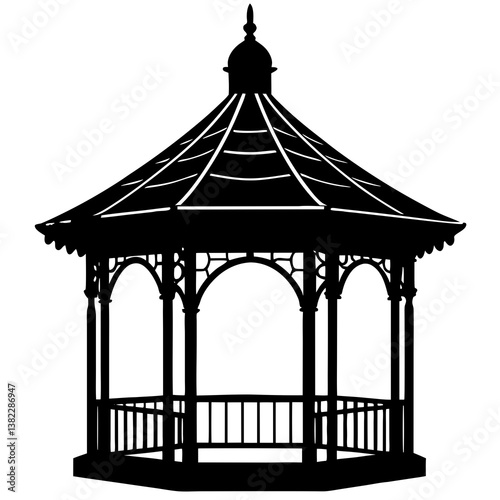 vector illustration of a pavilion