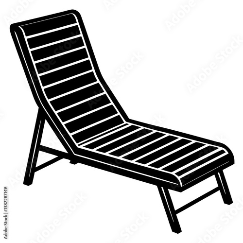 beach chair isolated on white