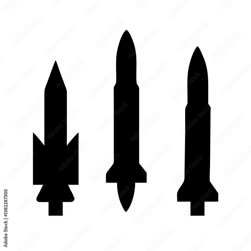 set of rocket icons set of rocket icons