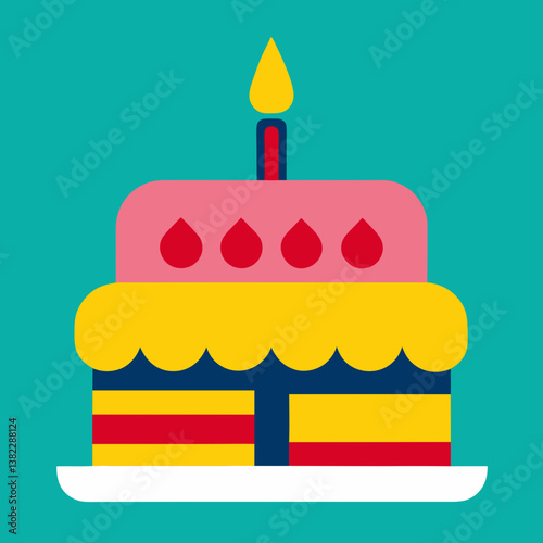 birthday cake with candles