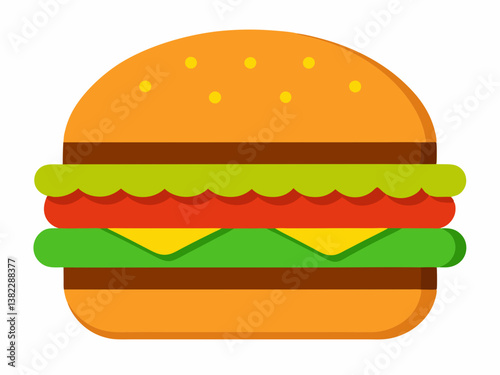 vector illustration of a hamburger