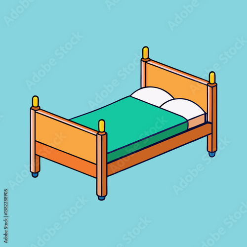 illustration of a bed