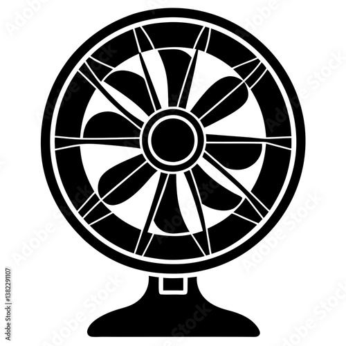 vintage fan vector illustration
